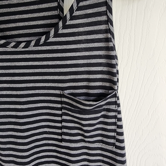 Anti-war Black and White striped Tank Dress Size Small - Picture 3 of 6